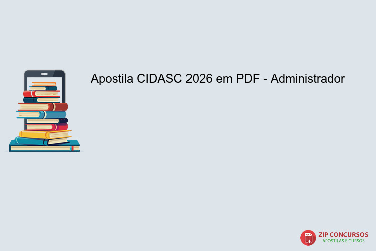 Apostila CIDASC 2026 em PDF - Administrador