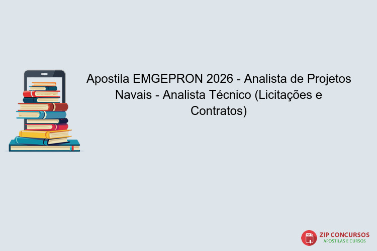Apostila EMGEPRON 2026 - Analista de Projetos Navais - Analista Técnico (Licitações e Contratos)