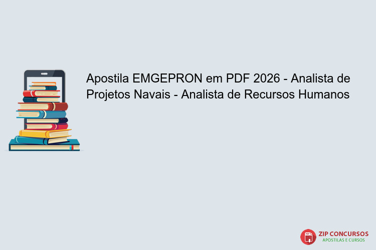 Apostila EMGEPRON em PDF 2026 - Analista de Projetos Navais - Analista de Recursos Humanos