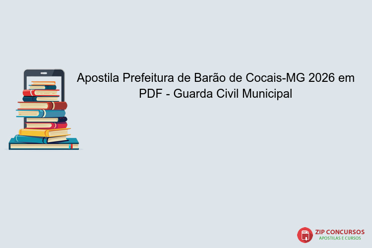 Apostila Prefeitura de Barão de Cocais-MG 2026 em PDF - Guarda Civil Municipal