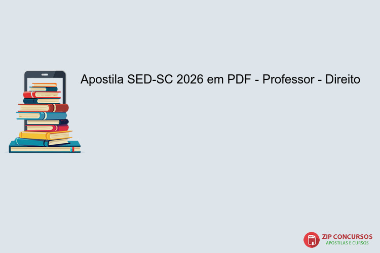 Apostila SED-SC 2026 em PDF - Professor - Direito