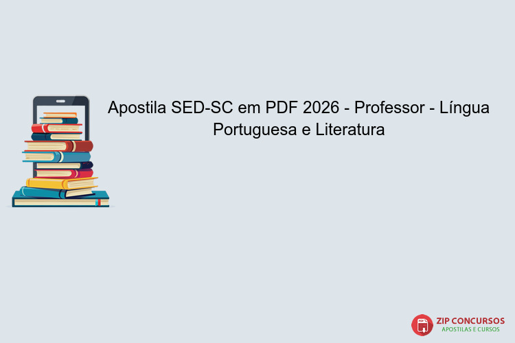 Apostila SED-SC em PDF 2026 - Professor - Língua Portuguesa e Literatura
