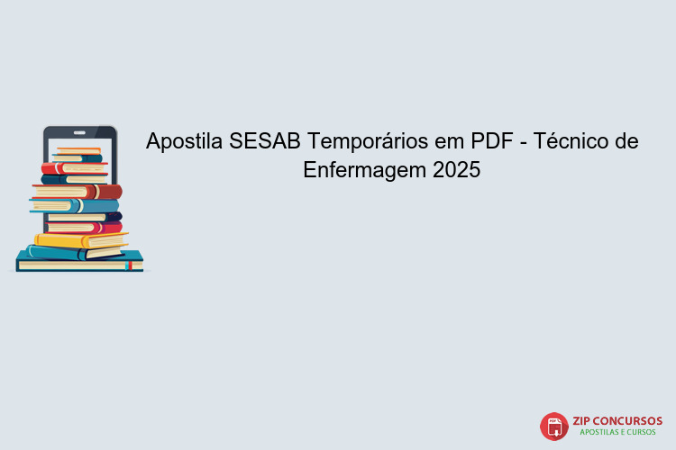 Apostila SESAB Temporários em PDF - Técnico de Enfermagem 2025