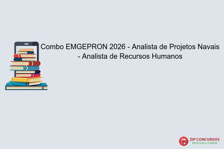 Combo EMGEPRON 2026 - Analista de Projetos Navais - Analista de Recursos Humanos