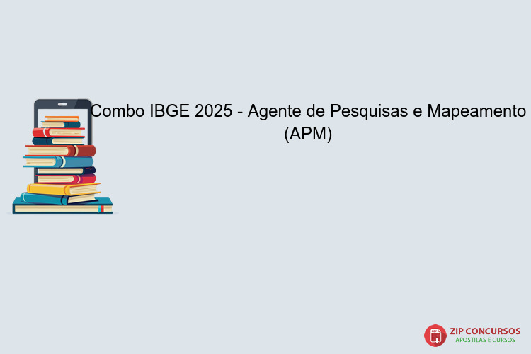 Combo IBGE 2025 - Agente de Pesquisas e Mapeamento (APM)