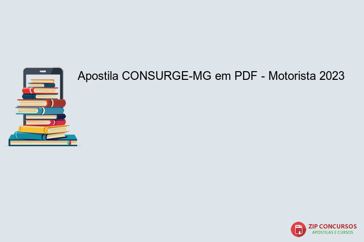Apostila CONSURGE-MG em PDF - Motorista 2023